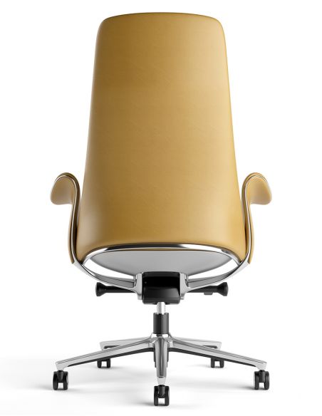 Крісло KRESLALUX PRIME-ON YELLOW для керівника, шкіряне