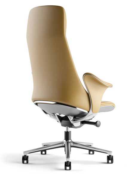 Крісло KRESLALUX PRIME-ON YELLOW для керівника, шкіряне
