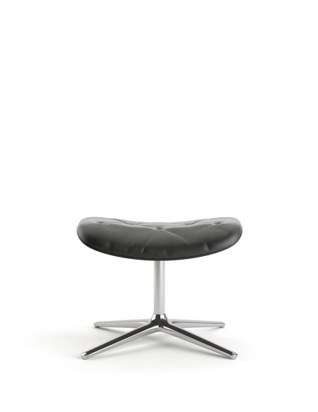 Лаунж-крісло KRESLALUX PRIME-ON-M GREY, шкіряне