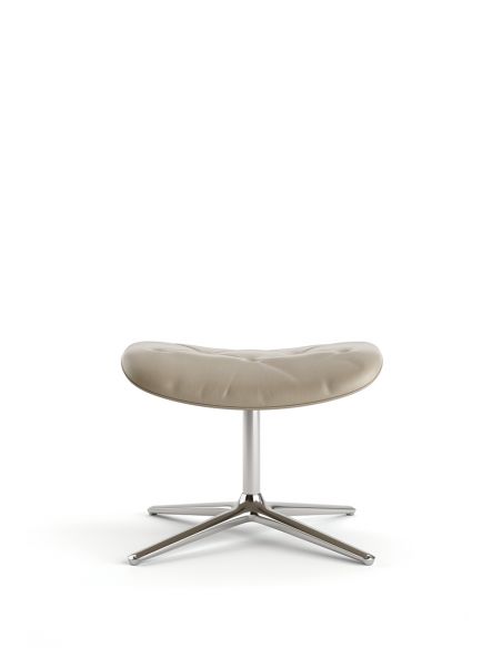 Лаунж-крісло KRESLALUX PRIME-ON-M KHAKI, шкіряне