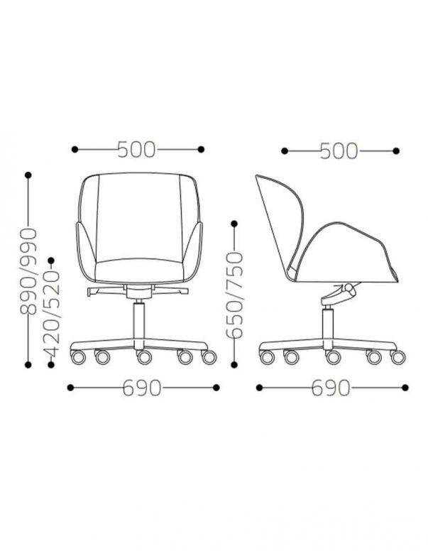 Крісло VAGHI SUONI GUEST SI06X, тканинне