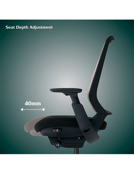 Крісло OKAMURA ABILIS CB BLACK для оператора