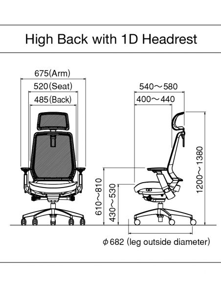 Крісло OKAMURA ABILIS CB LIGHT GREY для оператора