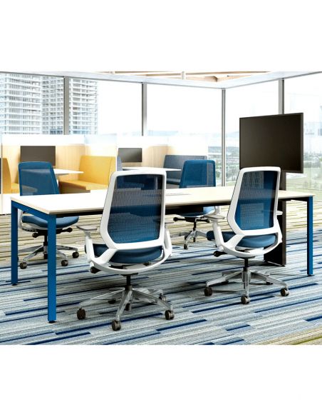 Крісло OKAMURA ABILIS FB MEDIUM BLUE для оператора