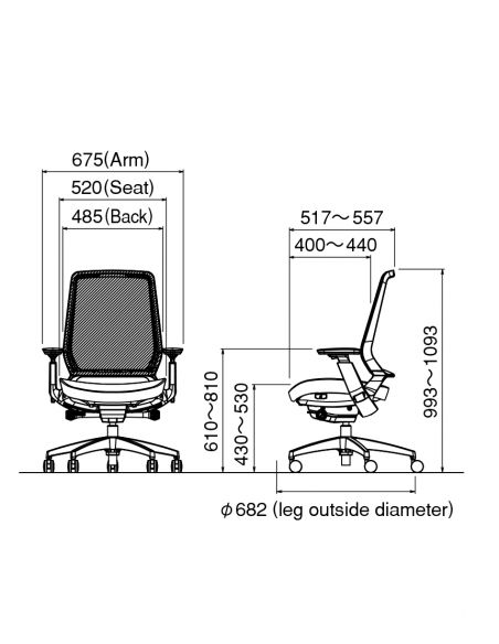 Крісло OKAMURA ABILIS CF ALL BLACK для оператора