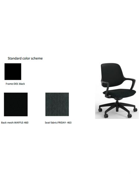 Крісло KRESLALUX NIRO-D01 BLACK, для відвідувача