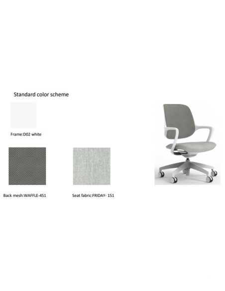 Крісло KRESLALUX NIRO-D02 WHITE, для відвідувача