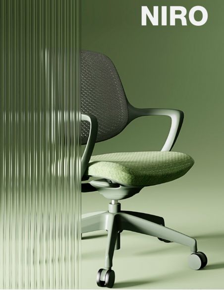 Крісло KRESLALUX NIRO-D34 GREEN, для відвідувача