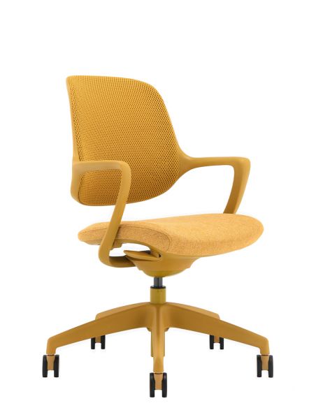 Крісло KRESLALUX NIRO-D37 YELLOW, для відвідувача