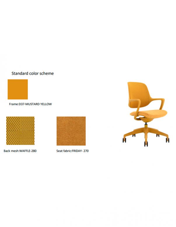 Крісло KRESLALUX NIRO-D37 YELLOW, для...