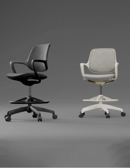 Барне крісло KRESLALUX BARSTOOL NIRO-D02 WHITE