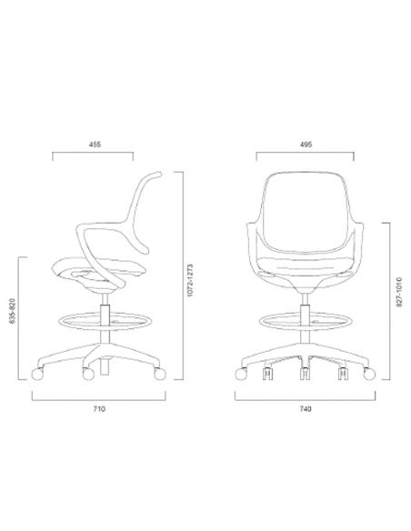 Барне крісло KRESLALUX BARSTOOL NIRO-D36 BLUE