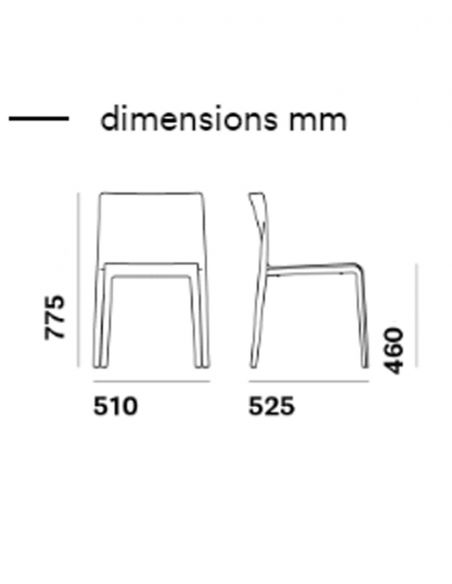 Стілець PEDRALI VOLT 670 Помаранчевий