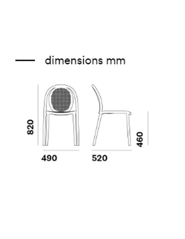 Стілець PEDRALI REMIND 3730 NE чорний