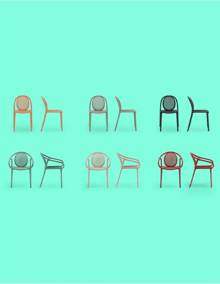 Стілець PEDRALI REMIND 3730 TE помаранчевий