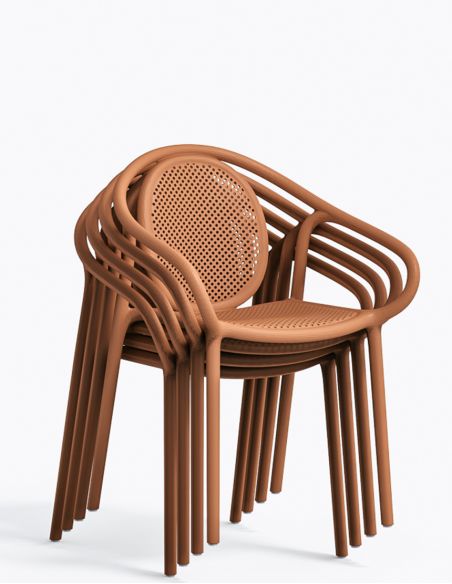 Стілець PEDRALI REMIND 3735 TE помаранчевий