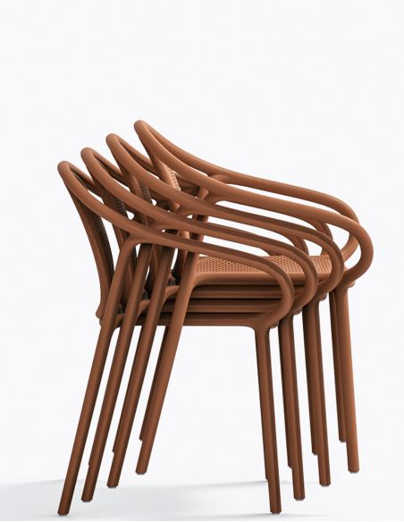 Стілець PEDRALI REMIND 3735 TE помаранчевий