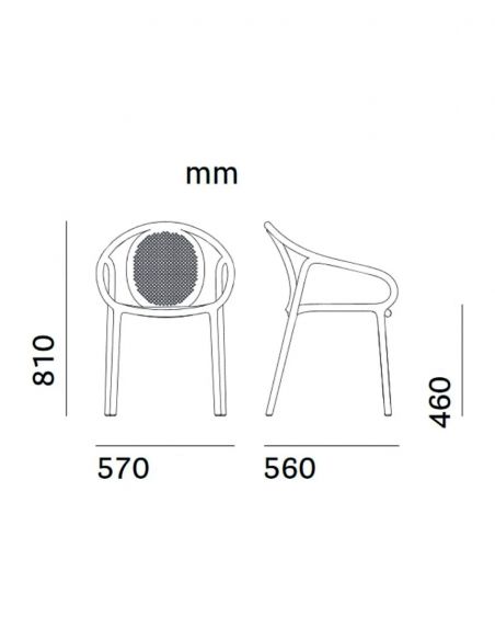 Стілець PEDRALI REMIND 3735 TE помаранчевий