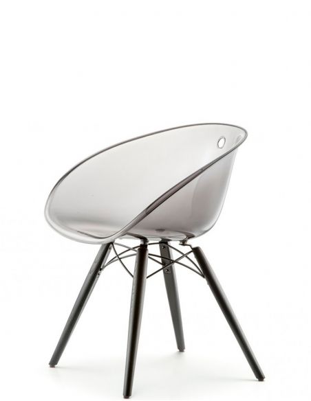 Стілець PEDRALI GLISS WOOD 905 Прозорий