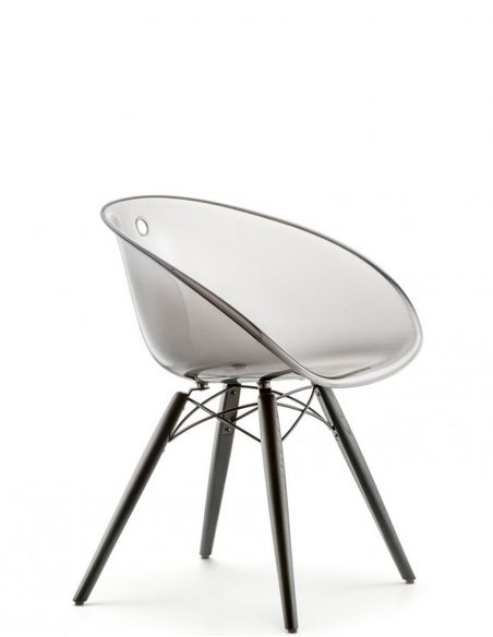 Стілець PEDRALI GLISS WOOD 905 Прозорий