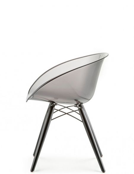 Стілець PEDRALI GLISS WOOD 905 Прозорий