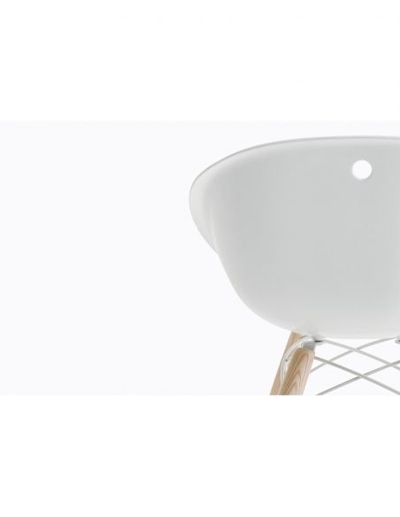 Стілець PEDRALI GLISS WOOD 904 Білий Напівбарний