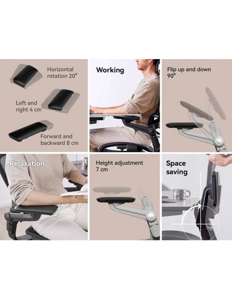 КРІСЛО HINOMI H1 PRO V2 BLACK, ергономічне