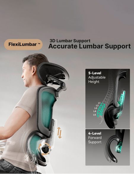 КРІСЛО HINOMI H1 PRO V2 BLACK, ергономічне