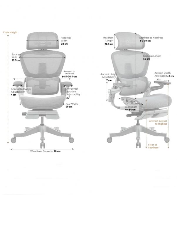 КРІСЛО HINOMI H1 PRO V2 BLACK,...