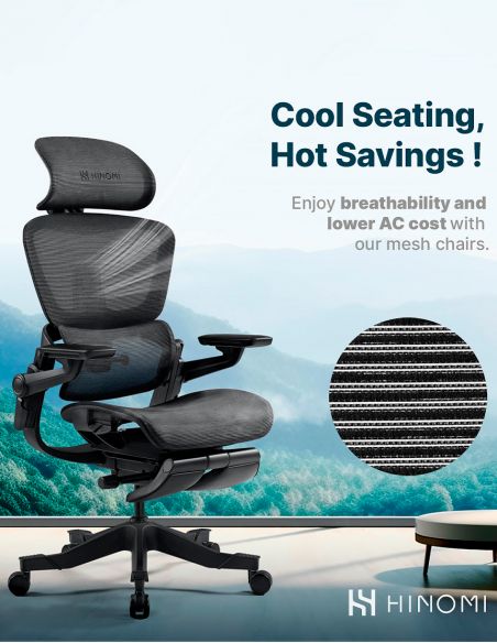 КРІСЛО HINOMI H1 PRO V2 GREY, ергономічне