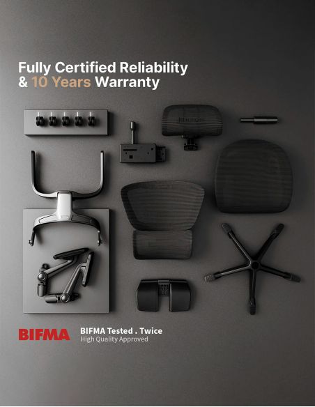 КРІСЛО HINOMI H1 PRO V2 GREY, ергономічне