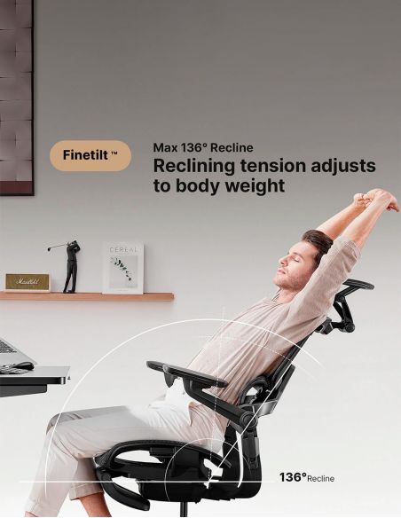 КРІСЛО HINOMI H1 PRO V2 GREY, ергономічне