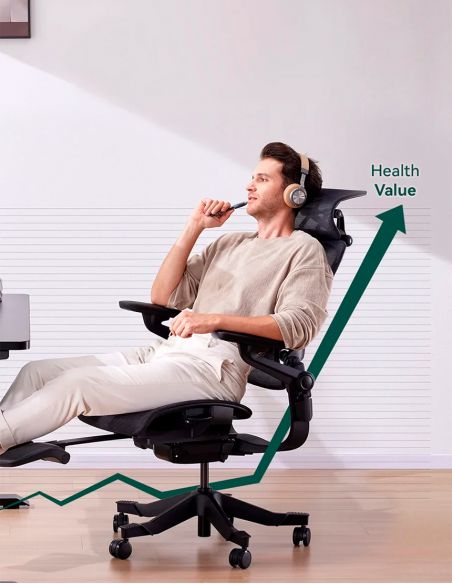 КРІСЛО HINOMI H1 PRO V2 GREY, ергономічне