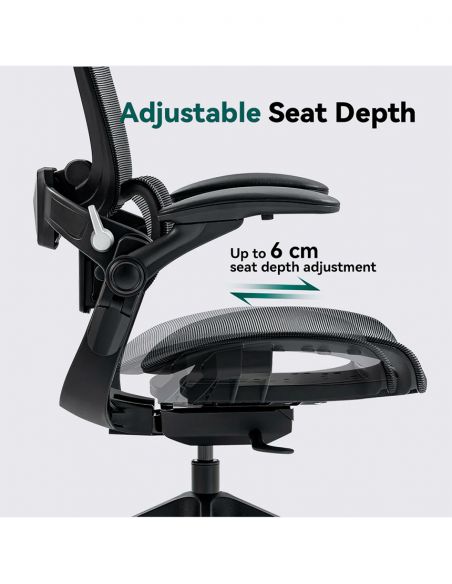 КРІСЛО HINOMI H1 CLASSIC V3 BLACK, ергономічне