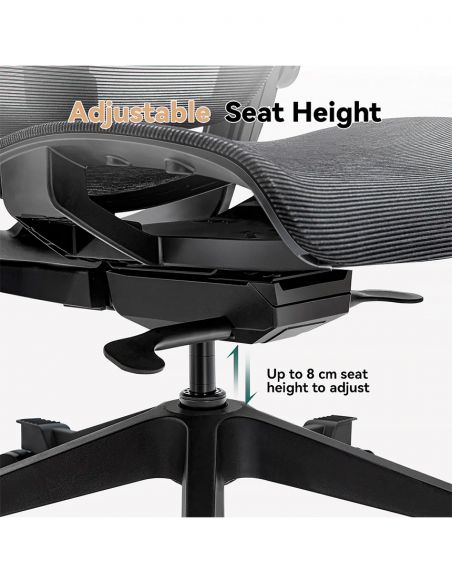 КРІСЛО HINOMI H1 CLASSIC V3 BLACK, ергономічне