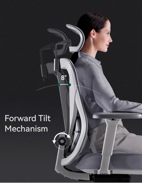 КРІСЛО HINOMI Q1 BLACK, ергономічне