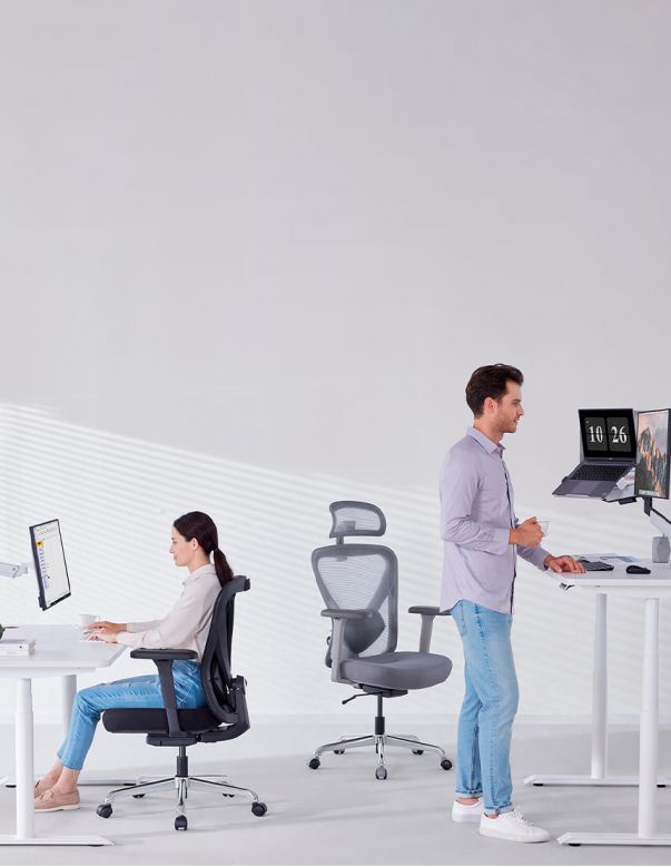 КРІСЛО HINOMI Q1 GREY, ергономічне