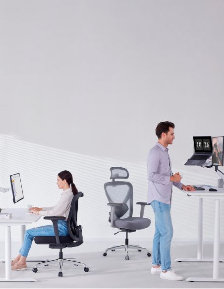 КРІСЛО HINOMI Q1 GREY, ергономічне