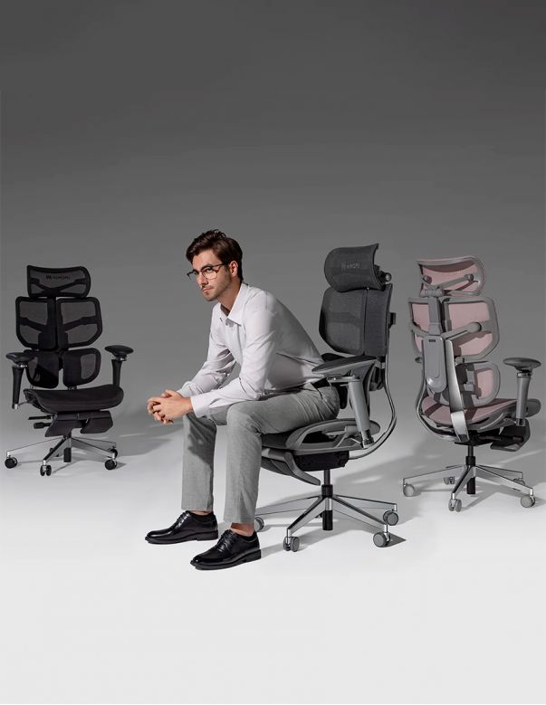 КРІСЛО HINOMI X2 PRO GREY, ергономічне