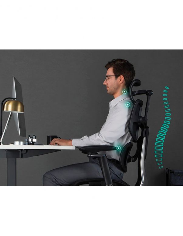 КРІСЛО HINOMI X2 PRO GREY, ергономічне