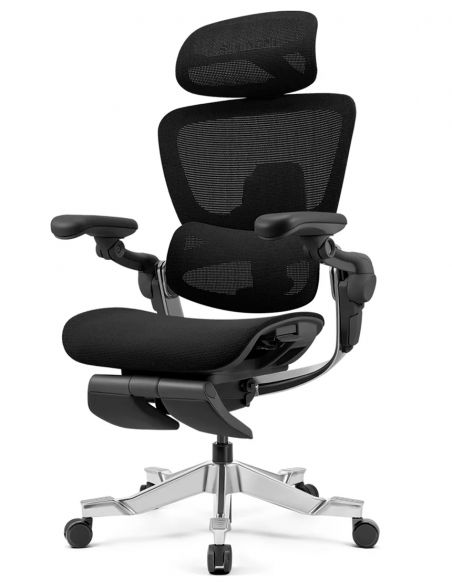 КРІСЛО HINOMI H2 PRO COAL BLACK, ергономічне, з підставкою для ніг