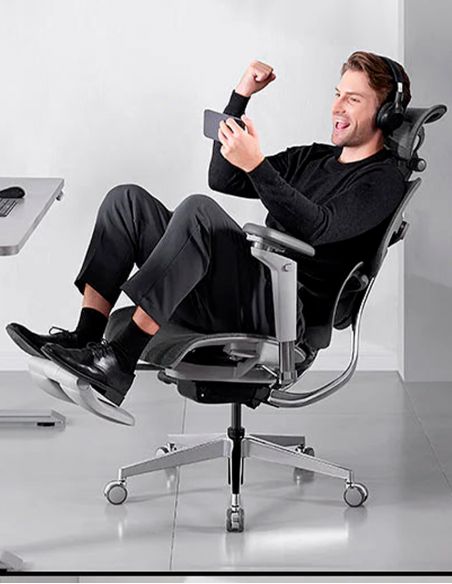 КРІСЛО HINOMI H2 PRO COAL BLACK, ергономічне, з підставкою для ніг