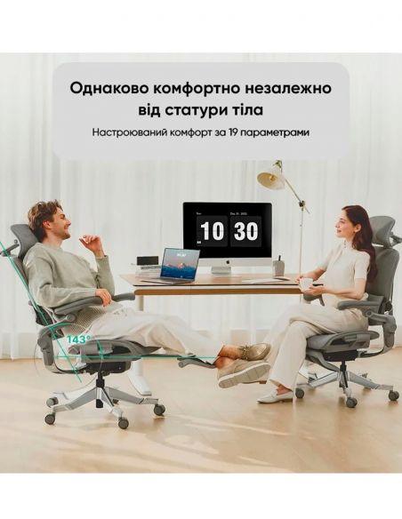 КРІСЛО HINOMI H2 PRO MIST PINK, ергономічне, з підставкою для ніг