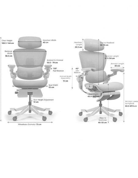 КРІСЛО HINOMI H2 PRO MINT GREEN, ергономічне, з підставкою для ніг