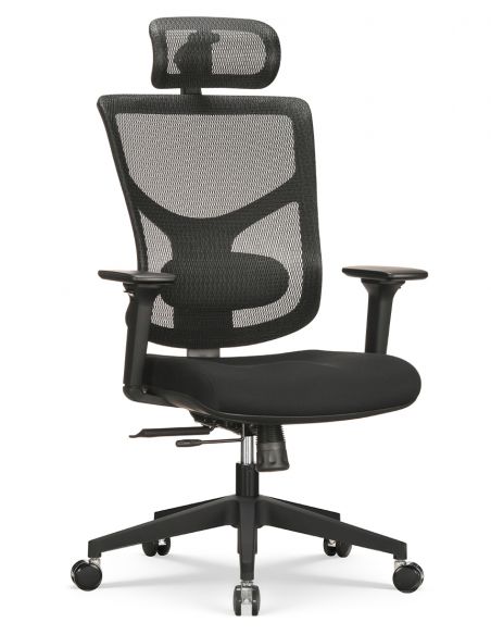 Крісло HOOKAY STAR 2 BLACK (STE2-MF01) для оператора, ергономічне