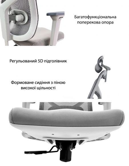 Крісло HOOKAY STAR 2 BLACK (STE2-MF01) для оператора, ергономічне