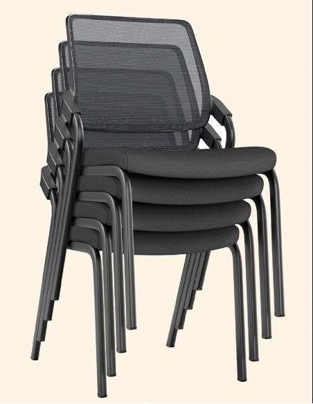 Крісло KRESLALUX H-08 BLACK, для відвідувача