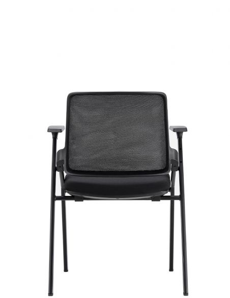 Крісло KRESLALUX  H-08 BLACK, з підлокітниками, для відвідувача