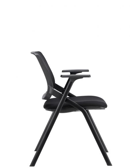 Крісло KRESLALUX  H-08 BLACK, з підлокітниками, для відвідувача