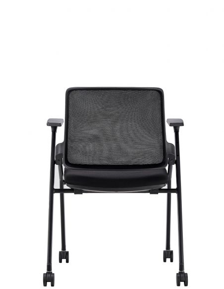 Крісло KRESLALUX H-08 BLACK, для відвідувача, на колесах